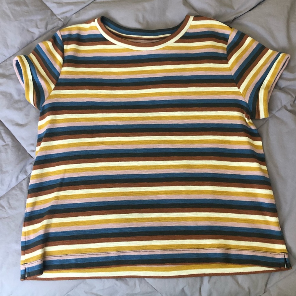 LOFT Striped Tee Size Large